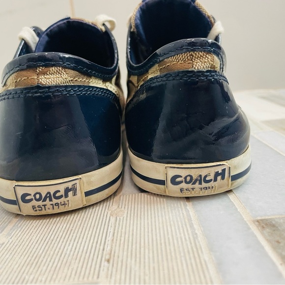 Coach sneakers classic Folly signature logo size womwens 6.5 canvas shoes - Picture 11 of 14